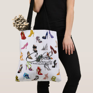 Shopping Tote Cinderella Quote Shoes Heels Pumps