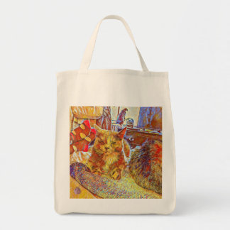Shopping tote with relaxation in mind - cat life