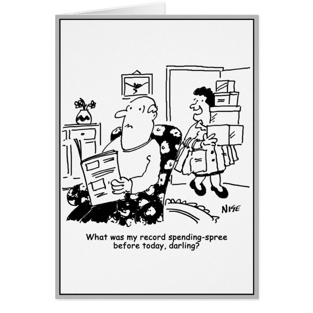 Shopping Trip. Record Spend. Overspending at Shops (Front)