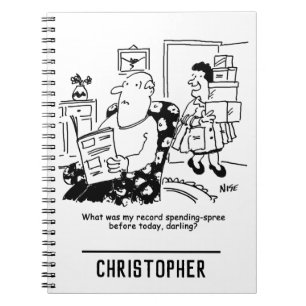 Shopping Trip. Record Spend. Overspending at Shops Notebook