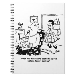 Shopping Trip. Record Spend. Overspending at Shops Notebook