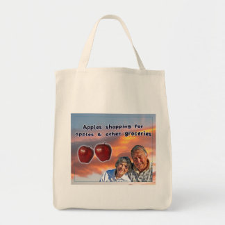 Shopping With Apples Tote Bag
