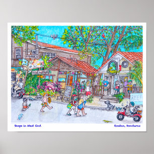 Shops in West End Poster