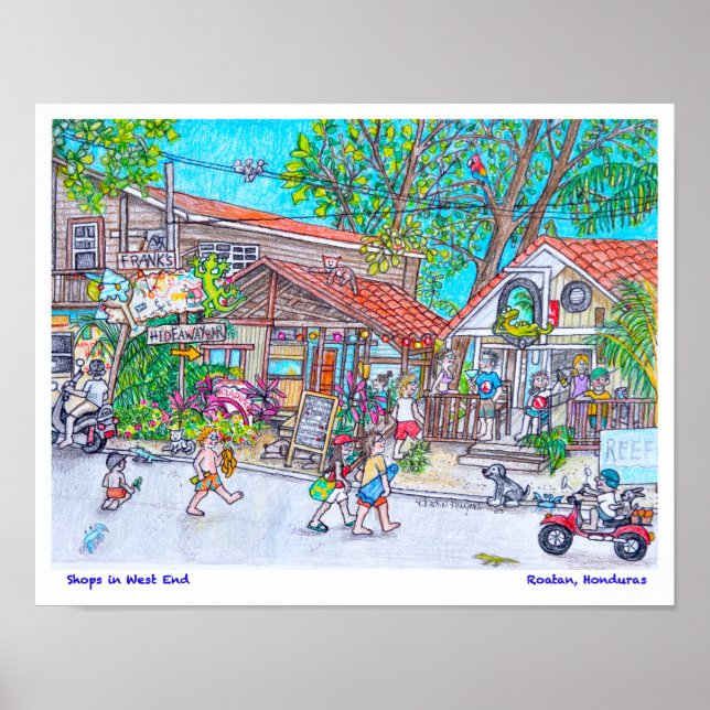 Shops in West End Poster (Front)