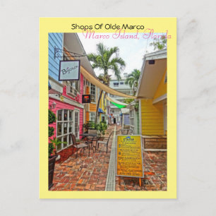 Shops Of Olde Marco - Marco Island Florida Postcard