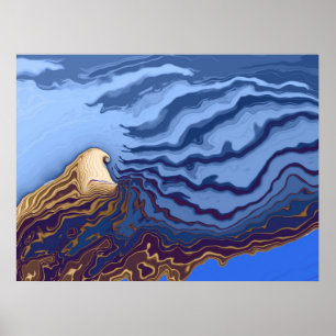 Shore Abstract Art Poster