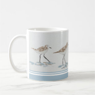 Shore Birds with Blue Coffee Mug