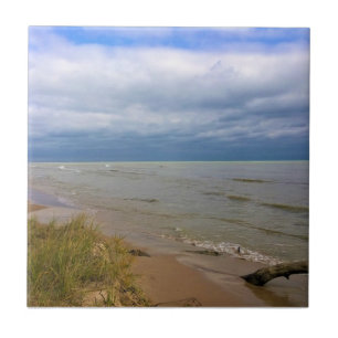 Shore of Lake Michigan, Sheyboygan, WI Ceramic Tile