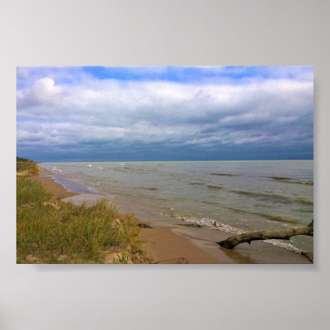 Shore of Lake Michigan, Sheyboygan, WI Poster (Front)