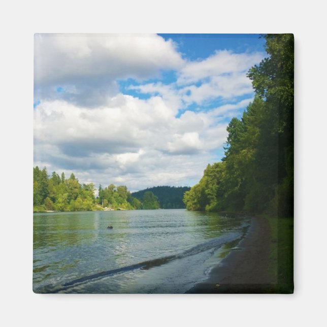 Shore of the Willamette River, OR Magnet (Front)