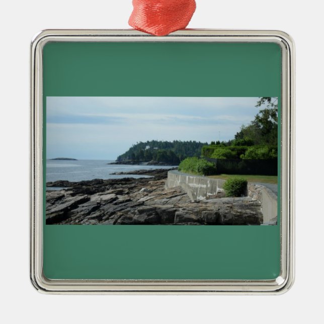 Shore Path, Bar Harbour, Maine Ornament (Front)