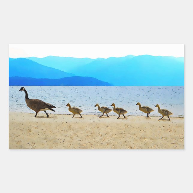 Shore Patrol Canada Geese Rectangular Sticker (Front)