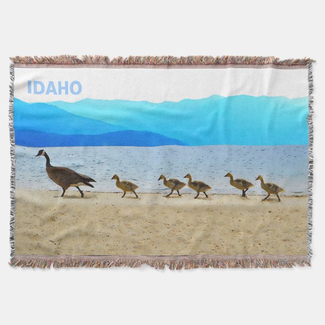 Shore Patrol Canada Geese Throw Blanket (Front)