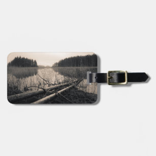 Shore trees luggage tag