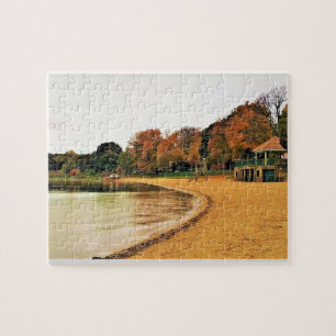 Shorefront of Lake Geneva, Wisconsin Jigsaw Puzzle