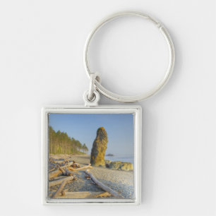 Shoreline and Seastacks, Ruby Beach, Olympic Key Ring