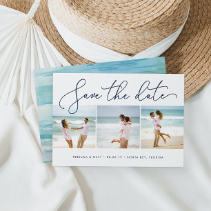 Shoreline Beach Wedding Save the Date Photo