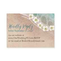 Shoreline Dreams Watercolor Beach Wedding RSVP