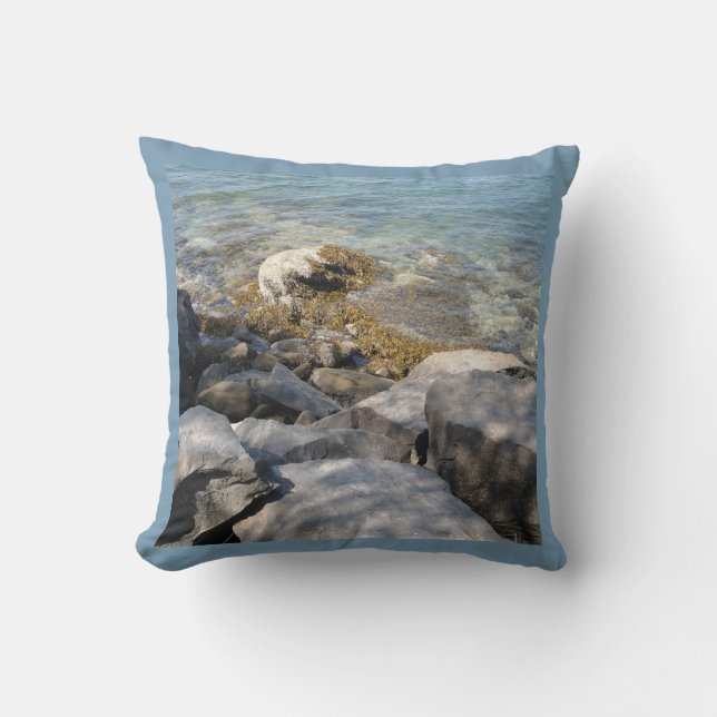 Shoreline Rocks with Cool Clear Water Cushion (Front)