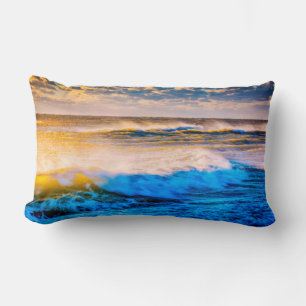 Shoreline scenic at sunrise lumbar cushion