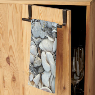 Shoreline Shells Coastal Texture Tea Towel