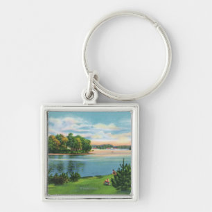 Shoreline View of Pontoosuc Lake Key Ring