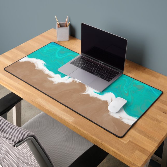 Shores of Paradise Turquoise Sea Desk Mat (Office 2)