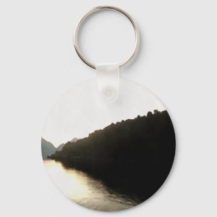 Shores Of Shadows Landscape Art Key Ring