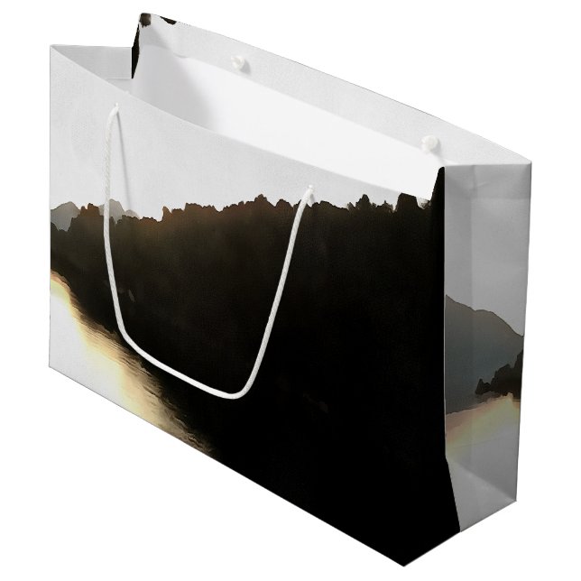 Shores Of Shadows Landscape Art Large Gift Bag (Front Angled)