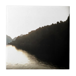 Shores Of Shadows Landscape Art Tile