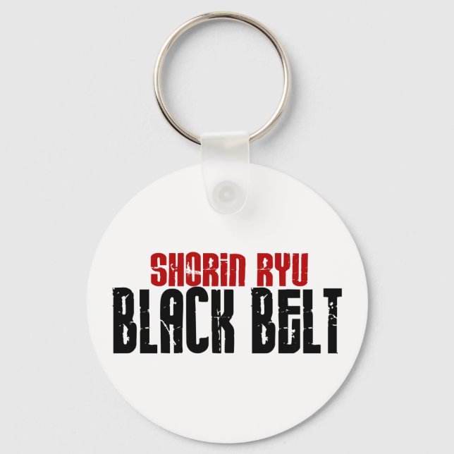 Shorin Ryu Black Belt Karate Key Ring (Front)
