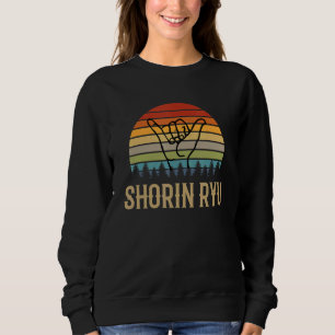 Shorin Ryu Karate Hand Vintage Sunset Martial Art Sweatshirt