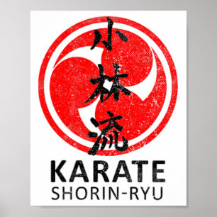 Shorin Ryu Karate Symbol Kanji Japan Martial Art V Poster