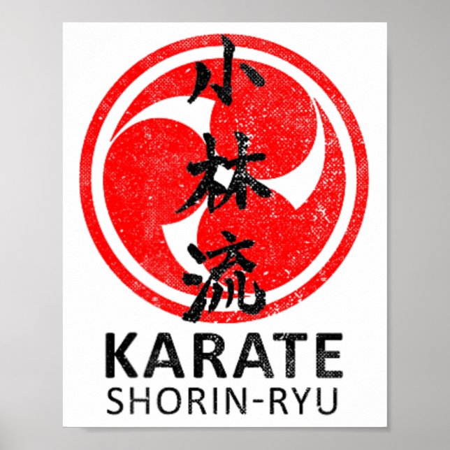 Shorin Ryu Karate Symbol Kanji Japan Martial Art V Poster (Front)
