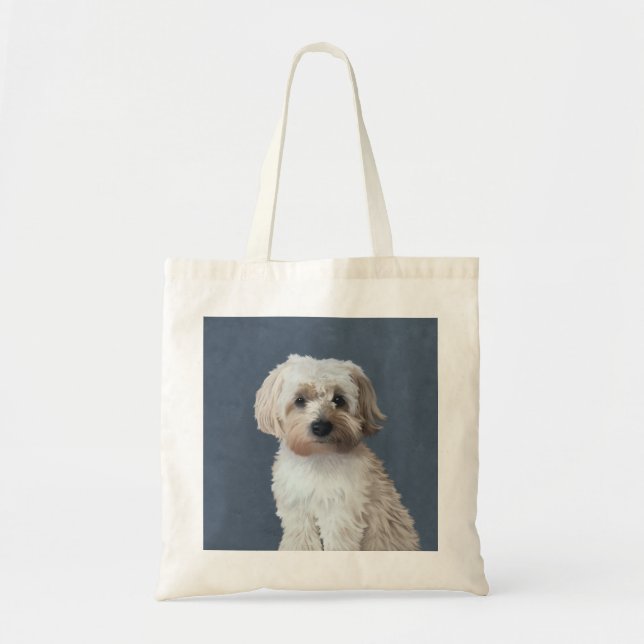 Shorkie dog pet portrait  tote bag (Front)