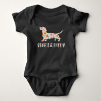 Short and Sassy Dachshund floral dog