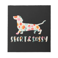 Short and Sassy Dachshund floral dog