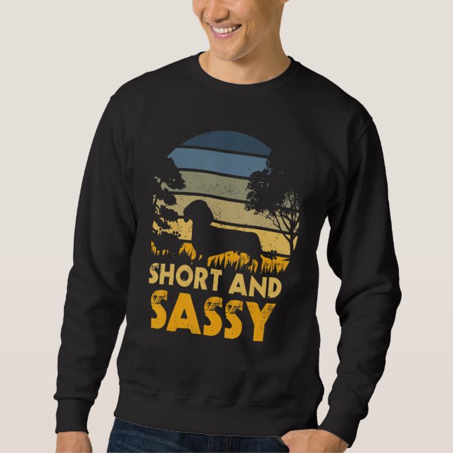 Short And Sassy Dachshund Weiner Dog Sweatshirt (Front)