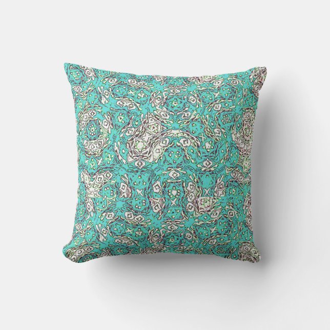 Short Circuit Turquoise Pillow (Front)