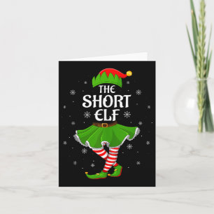 Short Elf Christmas Family Girls Women Elf Squad X Card