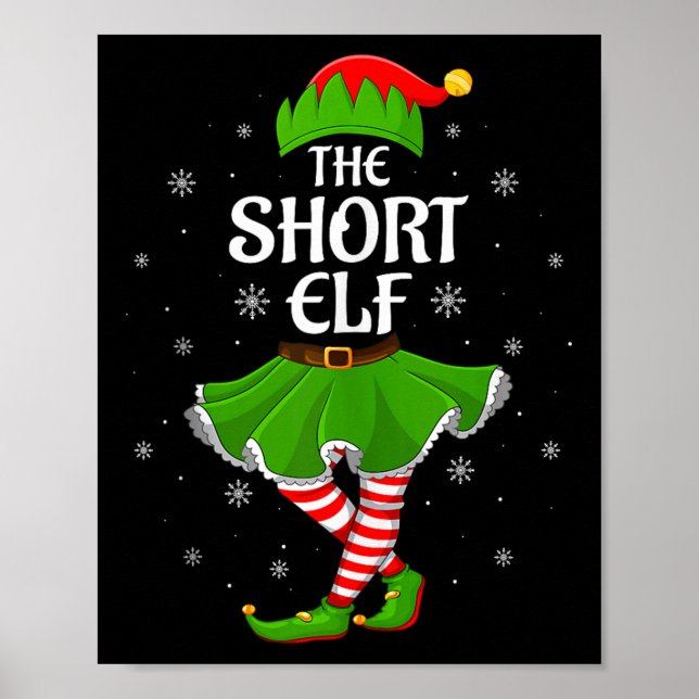 Short Elf Christmas Family Girls Women Elf Squad X Poster (Front)