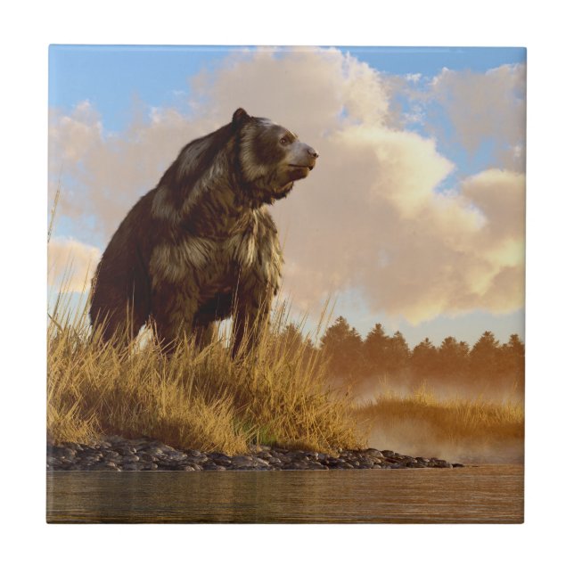Short Faced Bear Ceramic Tile (Front)