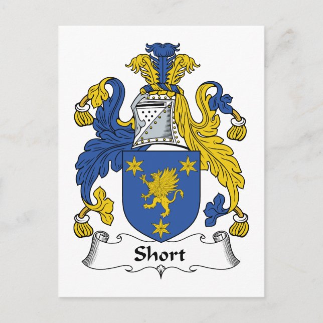 Short Family Crest Postcard (Front)