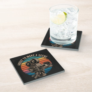 short film writer movie maker glass coaster