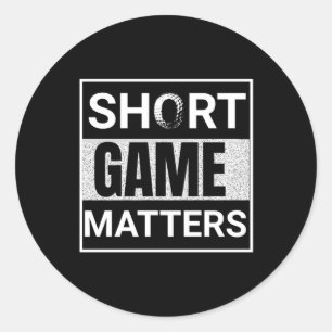 Short Game S Classic Round Sticker