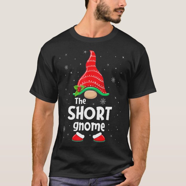 Short Gnome Matching Family Group Christmas Party  T-Shirt (Front)
