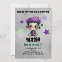 Short Hair Monster Mash Birthday Party