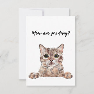 Short haired cat Card