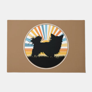 short haired chihuahua - dog mum dog dad sunset p doormat