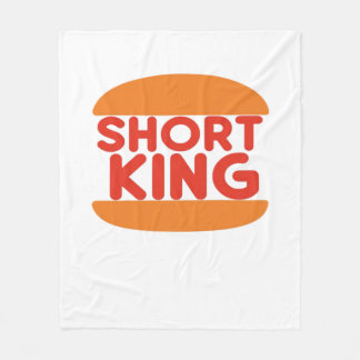 Short King Funny Minimal Design Fleece Blanket